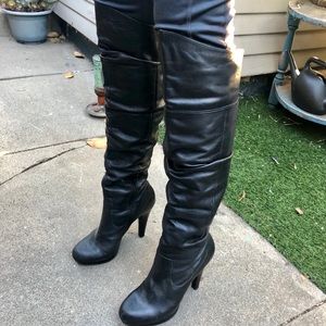 Leather over the knee boots!